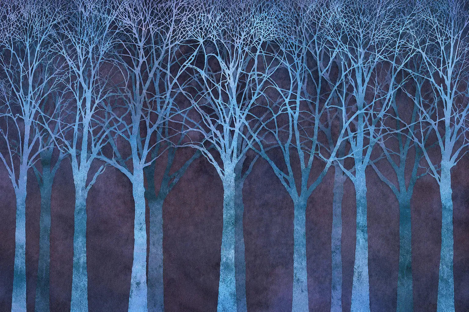 Silhouette forestale a strati