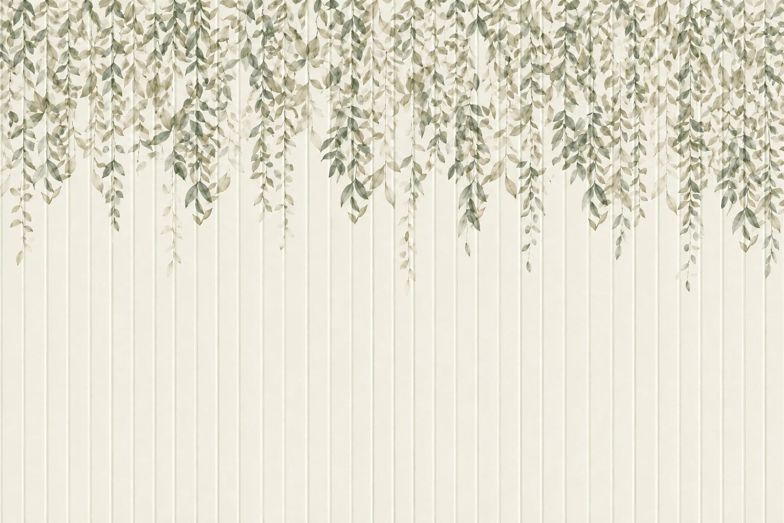 Hanging Leaf Branches Wall Mural