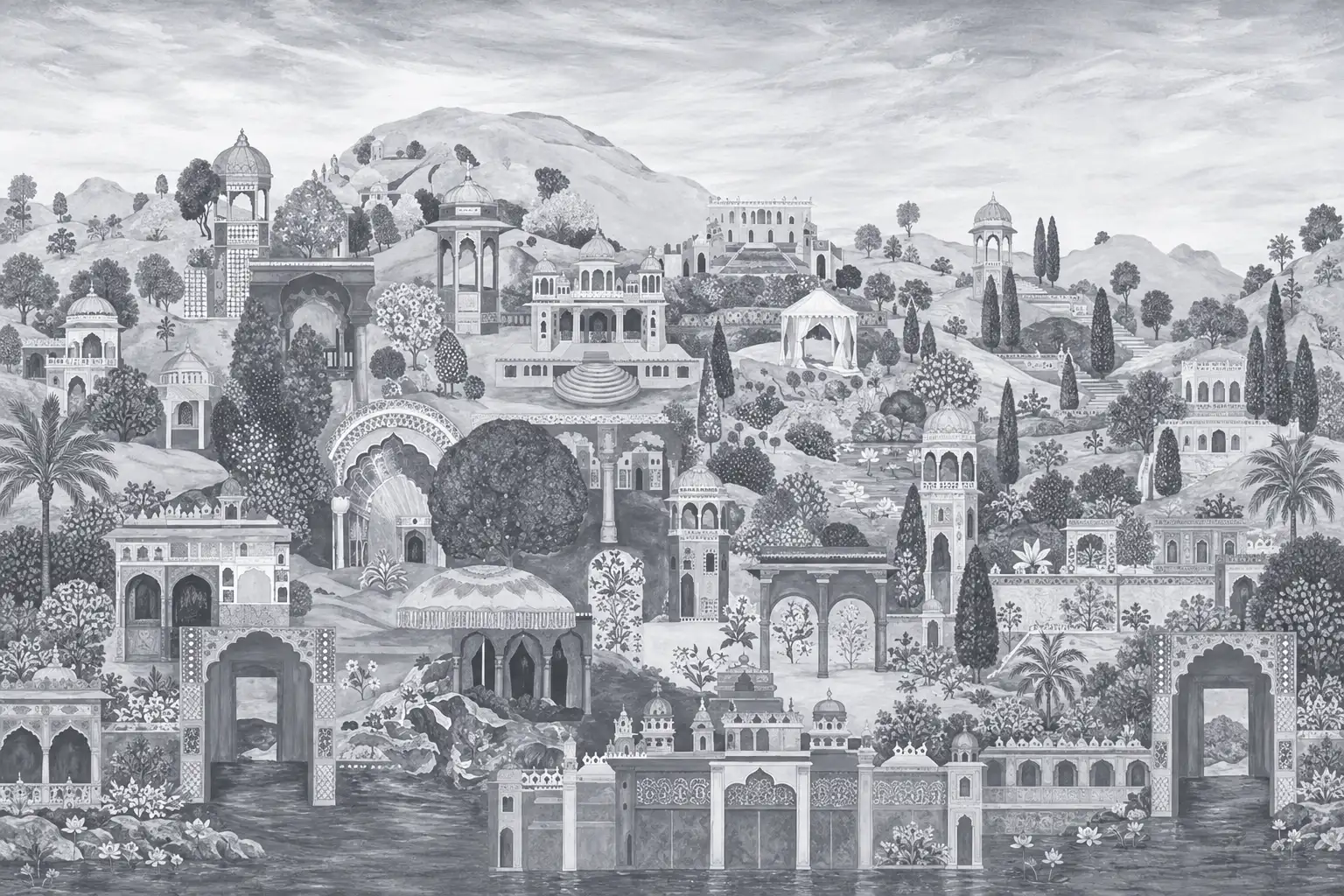 Saray Bahçeleri Manzaralı Duvar Kağıdı