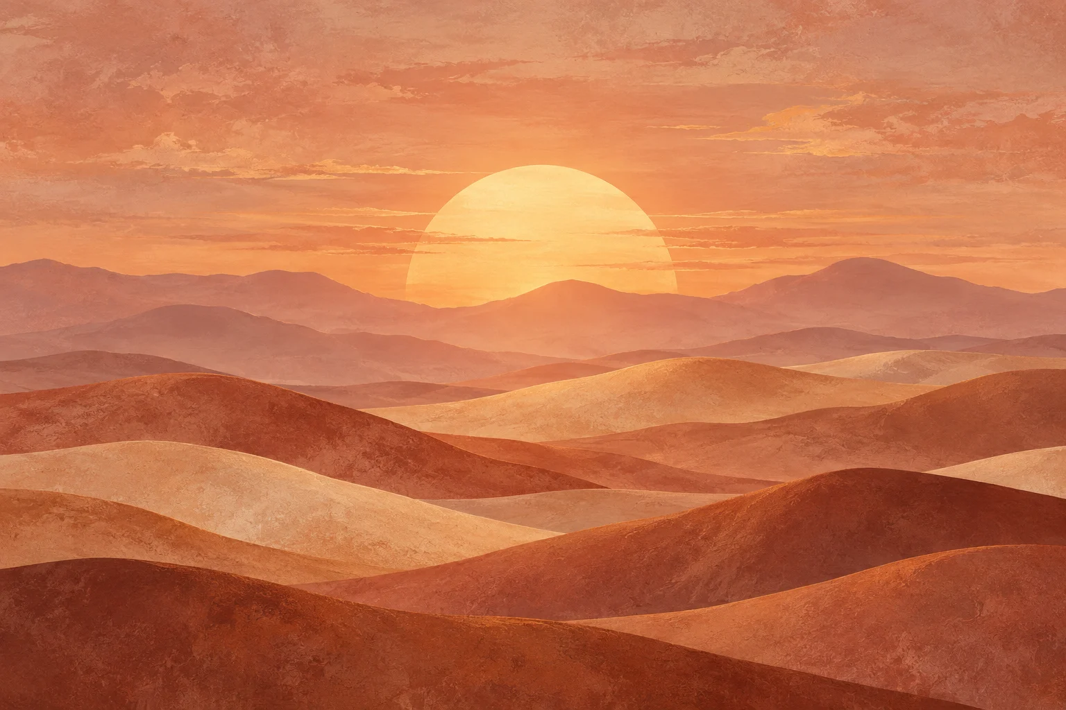 Gestaffelte Sonnenuntergang Fototapete