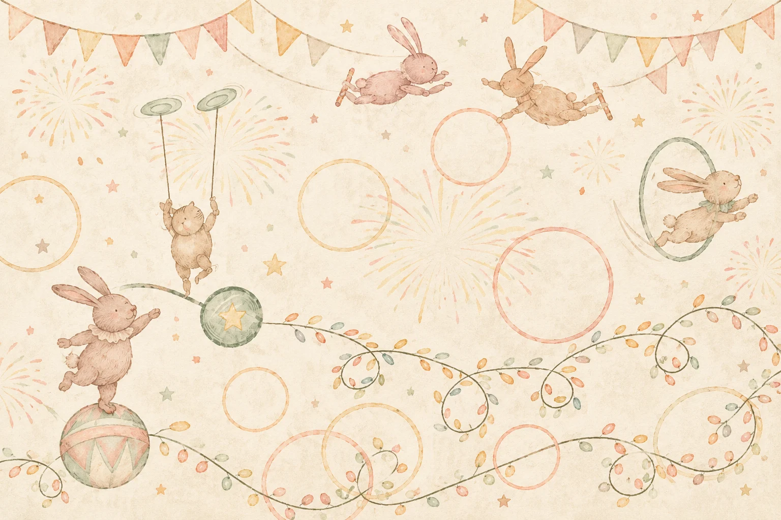 Animais Acrobatas Papel de Parede