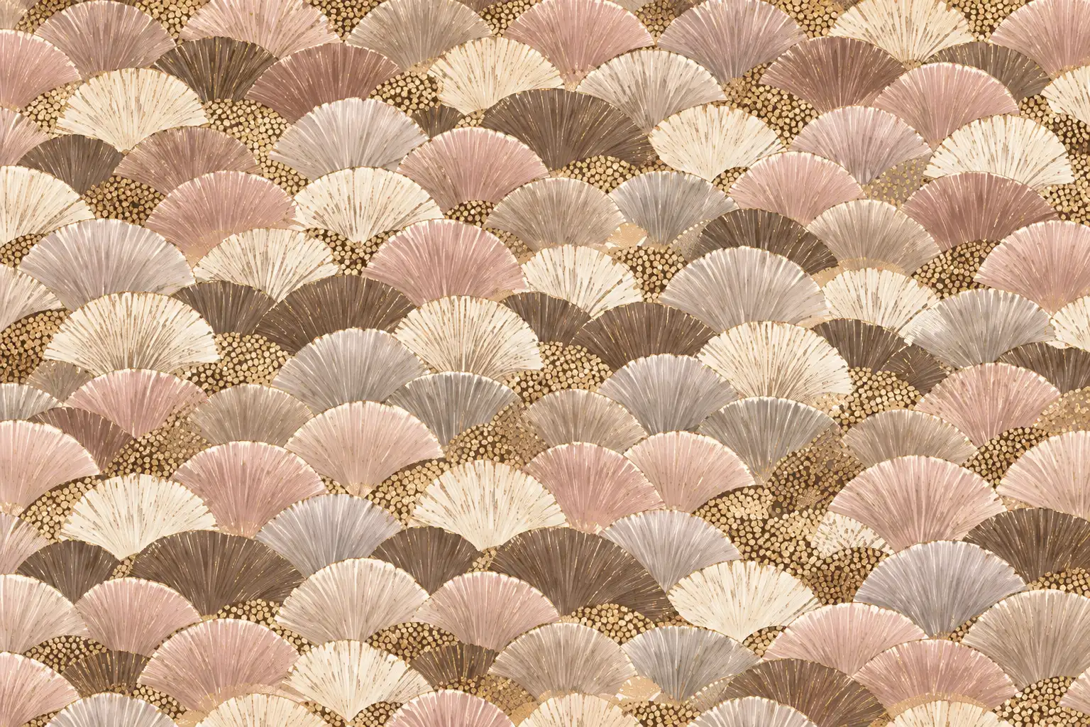 Layered Fans Wall Mural