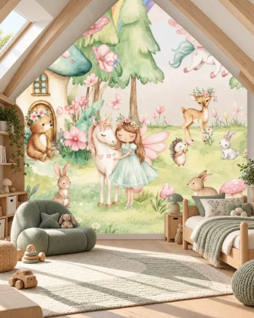Periler ve Tekboynuzlar Duvar Kağıdı – Meta Catalog Mockup Periler ve Tekboynuzlar Duvar Kağıdı room wallpaper mockup