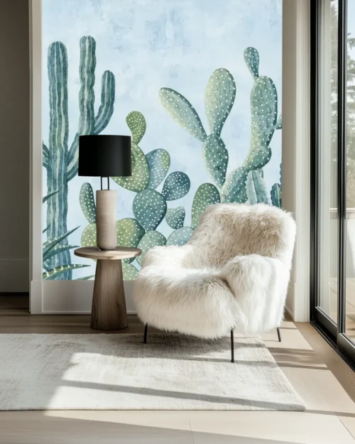 Suluboya Kaktüs Bahçesi Duvar Kağıdı – Meta Catalog Mockup Suluboya Kaktüs Bahçesi Duvar Kağıdı room wallpaper mockup