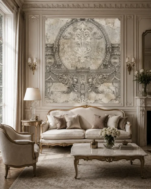 Barok Madalyon Freski Duvar Kağıdı – Meta Catalog Mockup Barok Madalyon Freski Duvar Kağıdı room wallpaper mockup