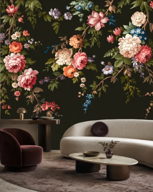 Sarkan Çiçek Dalları Duvar Kağıdı – Meta Catalog Mockup Sarkan Çiçek Dalları Duvar Kağıdı room wallpaper mockup