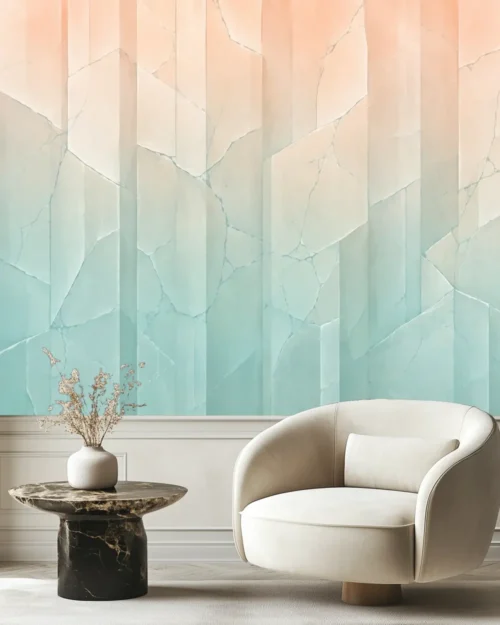 Prizmatik Mermer Duvar Kağıdı room wallpaper mockup