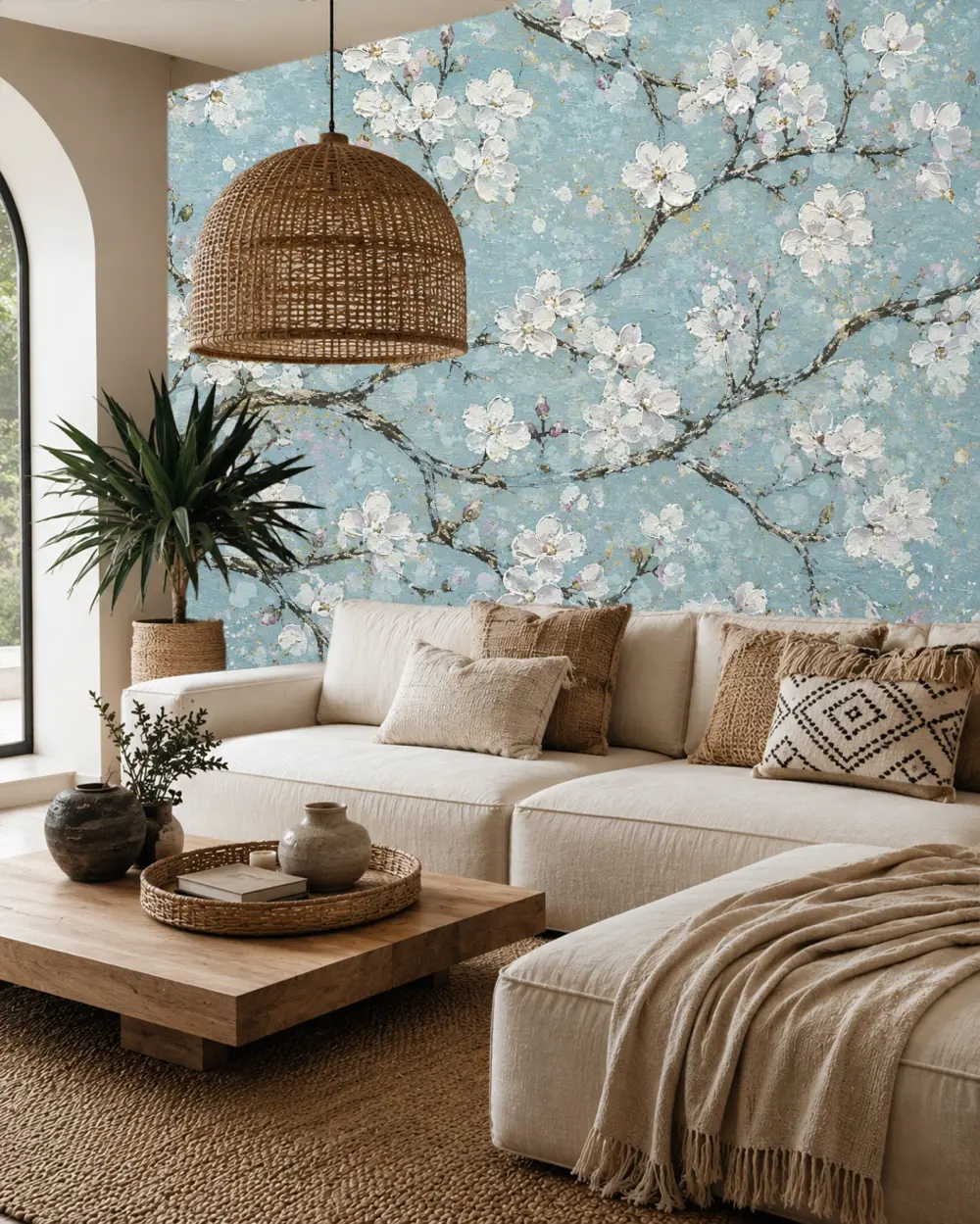 Bahar Dalları Duvar Kağıdı room wallpaper mockup
